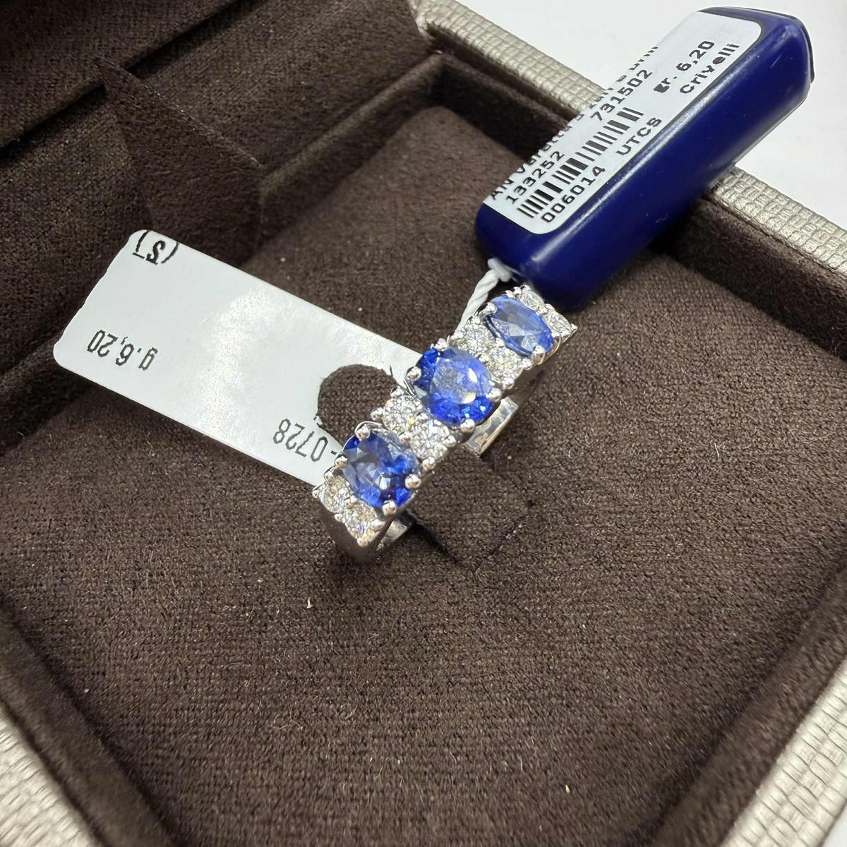 Anello Trilogy Donna Crivelli con Zaffiri Ct 1,40 e Diamanti