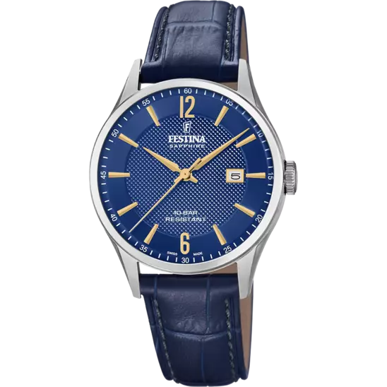 Orologio Uomo Festina in Pelle Solo Tempo Swiss Made