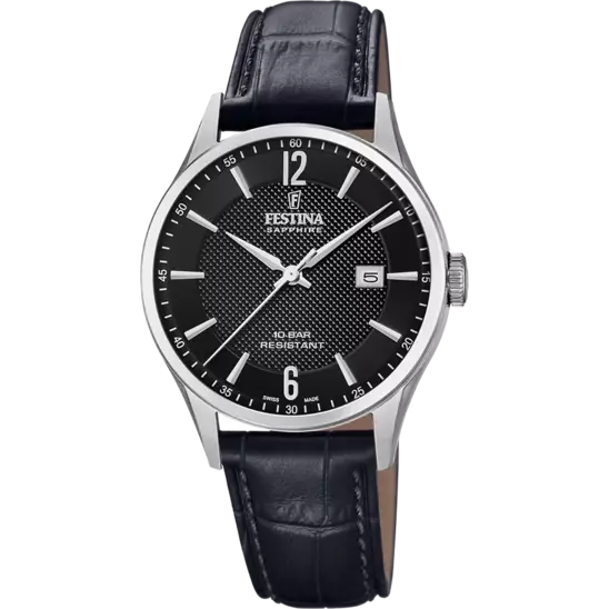 Orologio Uomo Festina in Pelle Solo Tempo Swiss Made