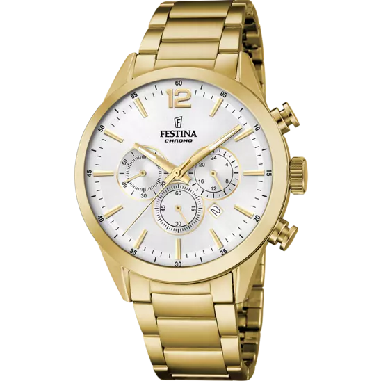 Orologio Uomo Festina in Acciaio Dorato Chronograph