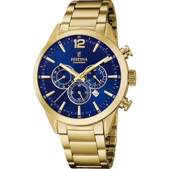 Orologio Uomo Festina Timeless in Acciaio Dorato