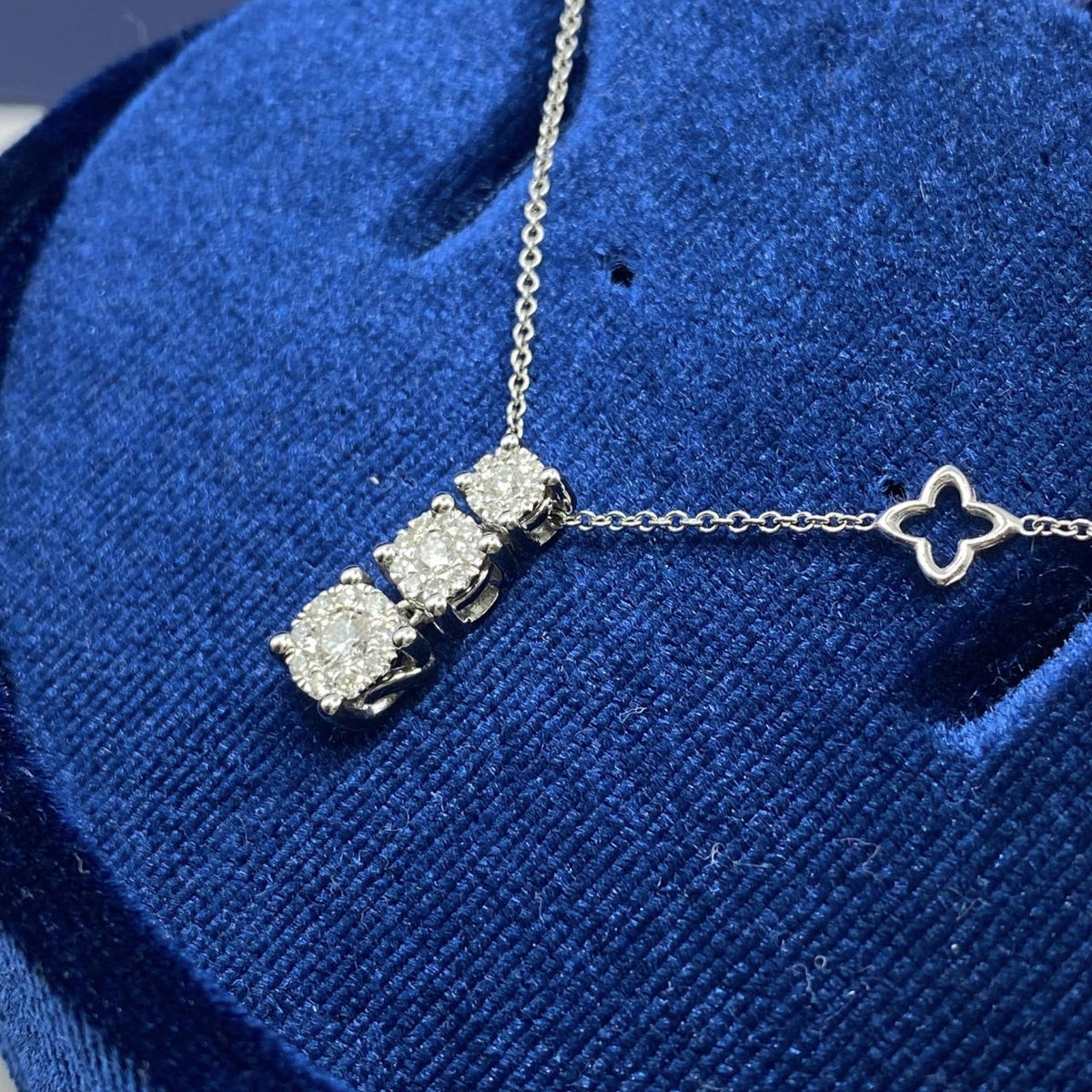 Collana Recarlo Trilogy Nodo D'amore in Oro 18KT 18KT e Diamanti ct. 0,25