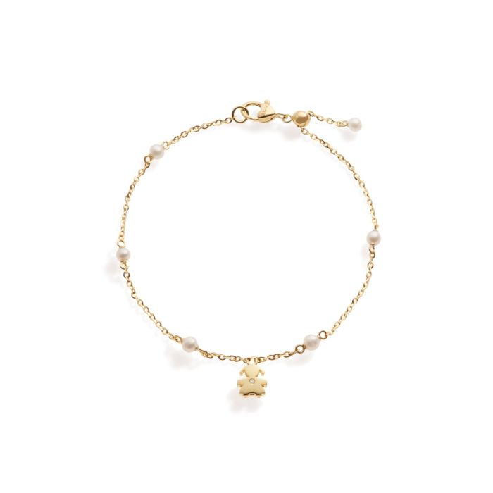 Bracciale Le Bebè Bimba in Oro 18KT 18KT e Perle - Le Perle - LBB833