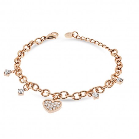 Bracciale Donna Liu-Jo in Acciaio Rosè e Cristalli