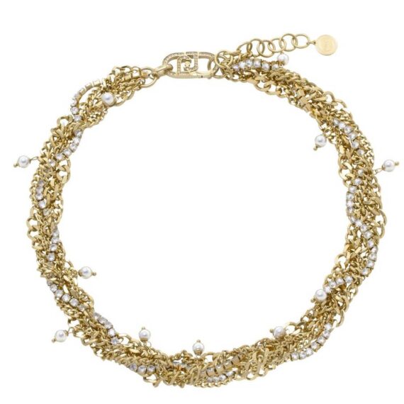 Collana Donna Liu Jo Multifilo in Acciaio Dorato