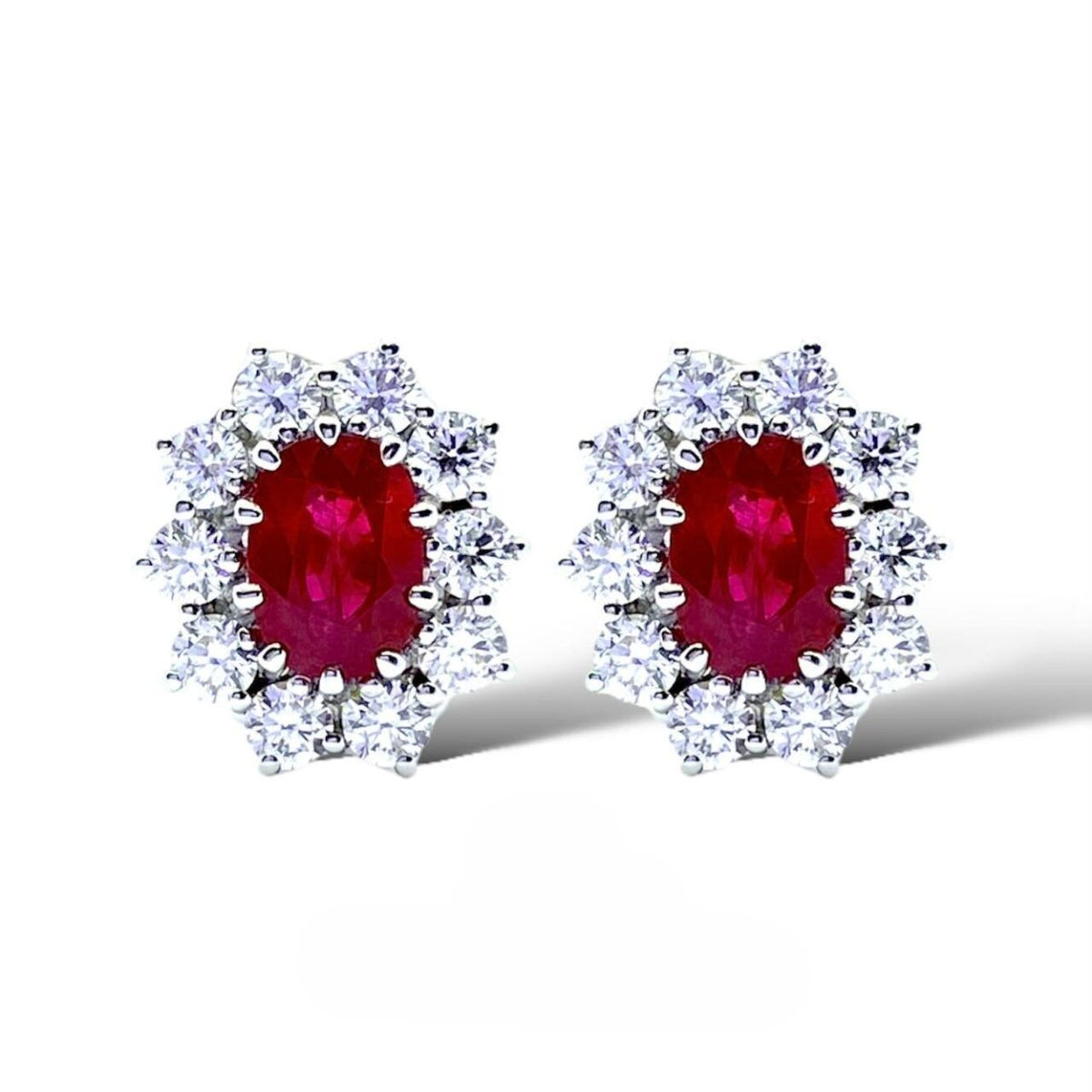 Orecchini Donna Crivelli con Diamanti e Rubino Ct. 1.98
