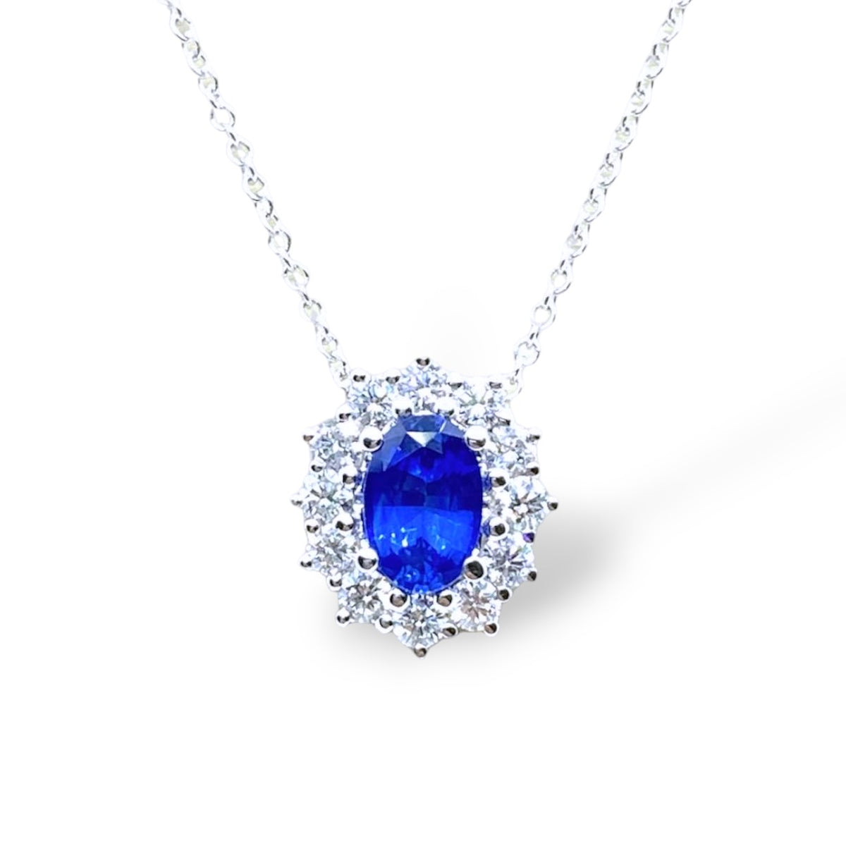 Collana Donna Recarlo con Zaffiro e Diamanti