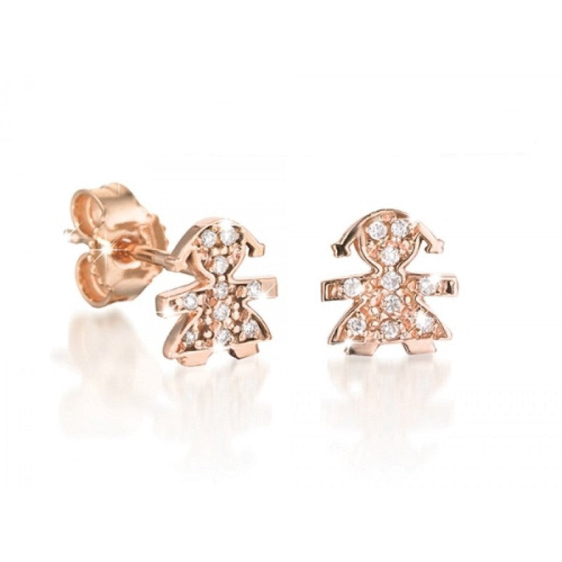 Orecchini Le Bebè Bimba in Oro 18KT 18KT e Diamanti - Le Briciole - LBB332