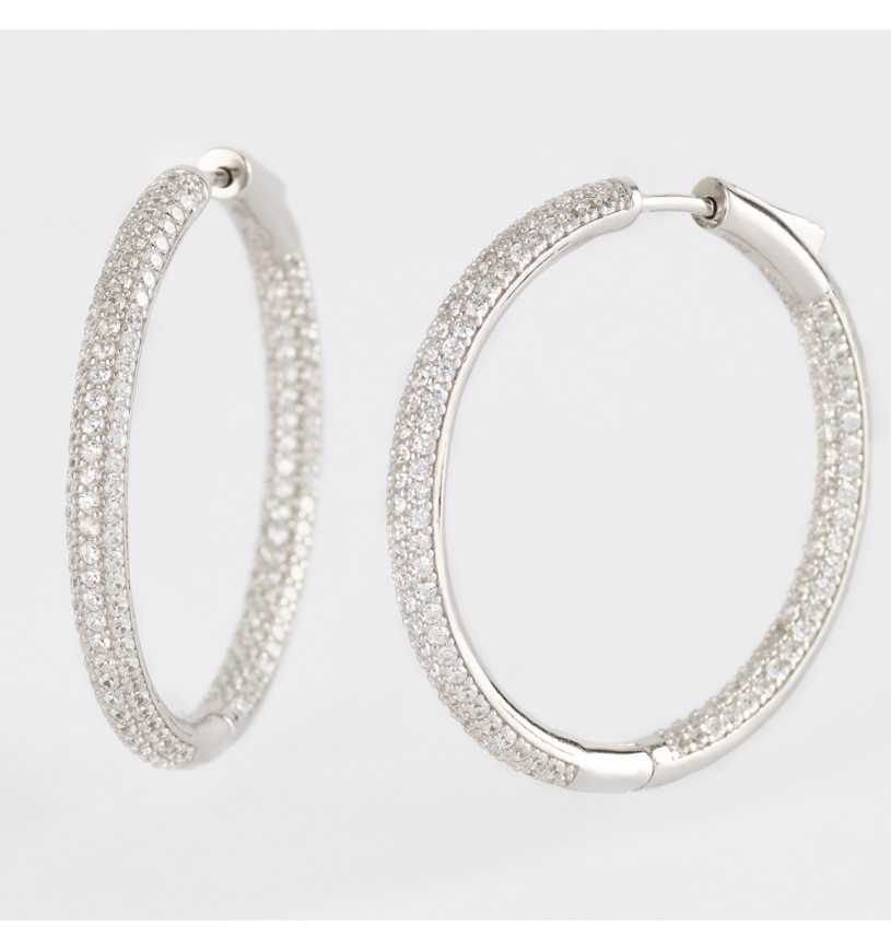 Orecchini Donna Mabina a Cerchio in Argento e Zirconi 563471