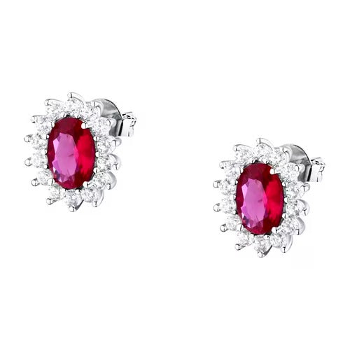 Orecchini Donna Morellato in Argento con Pietre Rosse Tesori