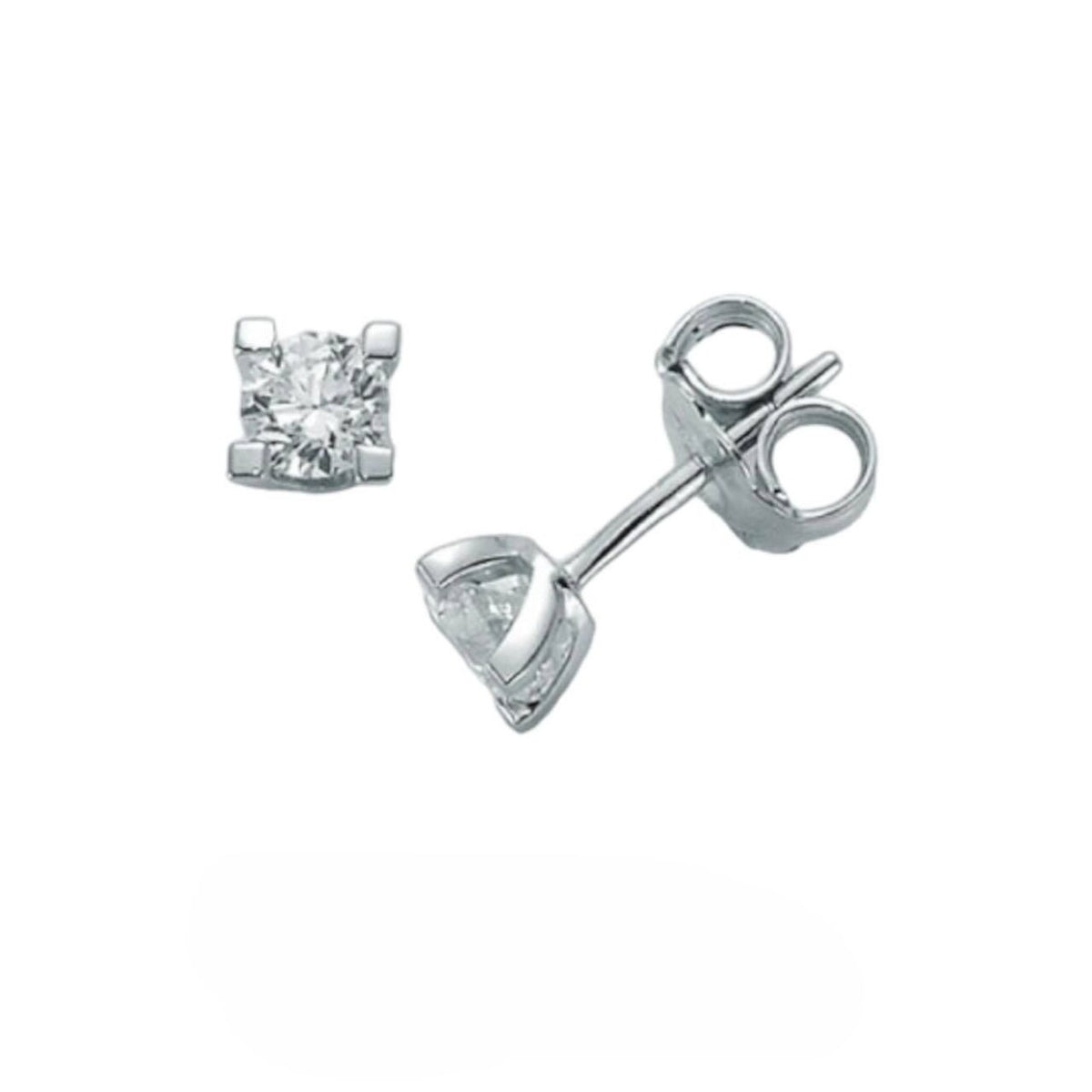 Orecchini Punto Luce Donna Miluna in Oro 18KT e Diamanti Ct. 0,07