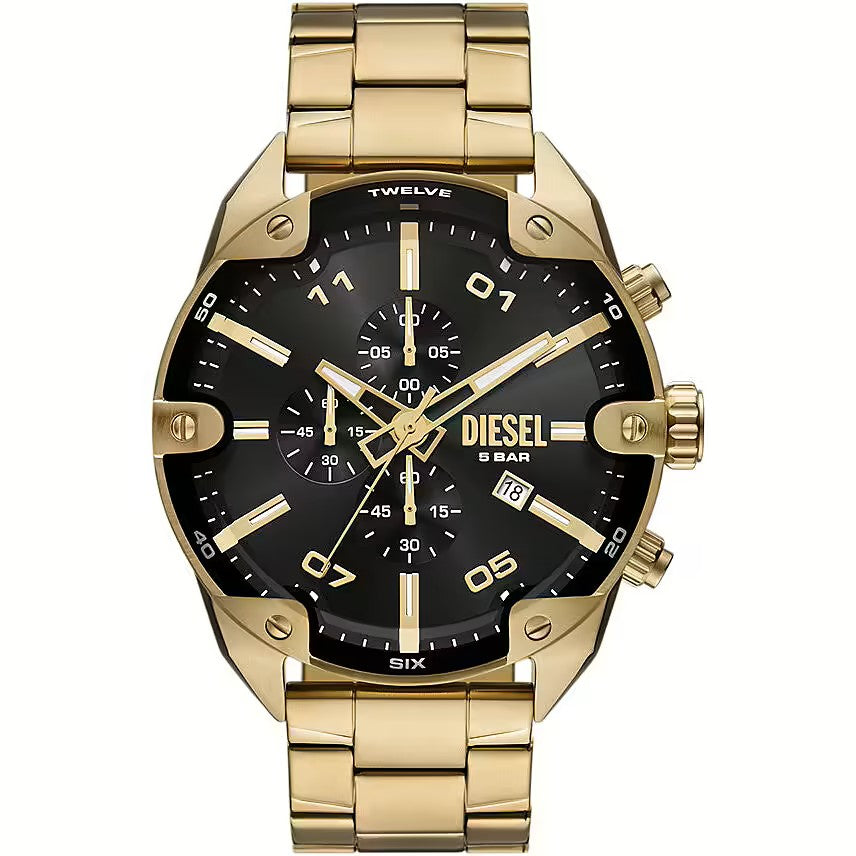 Orologio Uomo Diesel Spiked in Acciaio Dorato