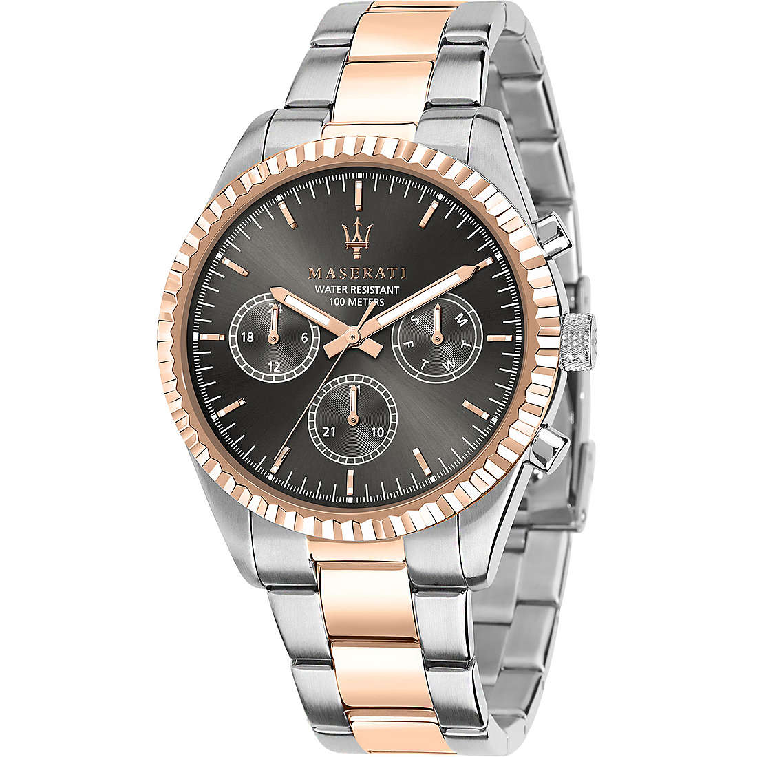 Orologio Uomo Maserati in Acciaio Bicolore Rosè Competizione