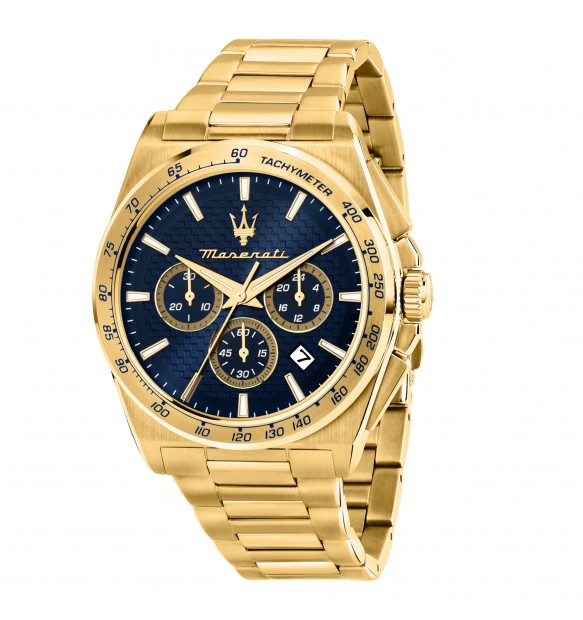 Orologio Uomo Maserati in Acciaio Dorato al Quarzo Velocità
