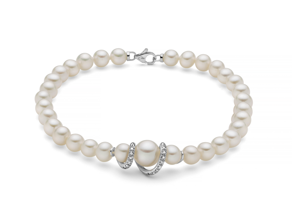 Bracciale di Perle Miluna in Oro 18KT 18KT con Diamanti