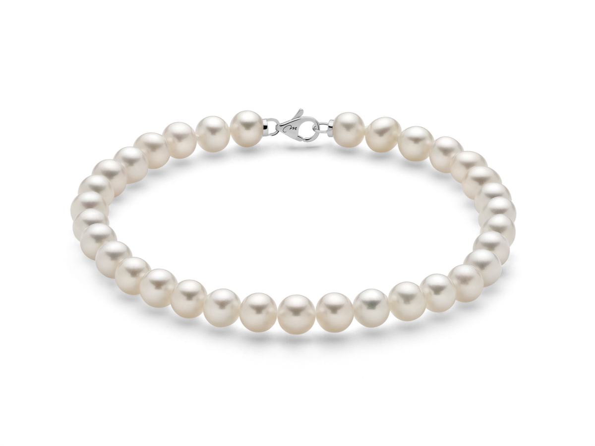 Bracciale di Perle mm. 5-5,5 Miluna in Oro 18KT 18KT