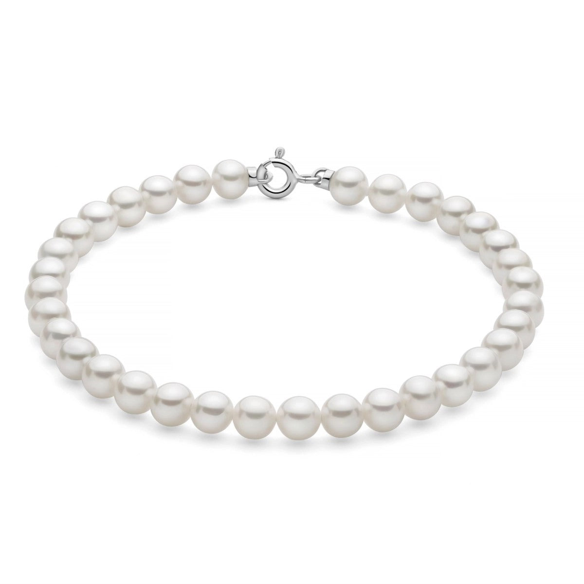 Bracciale Perle Miluna mm 5-5,5 in Oro 18KT Biano 9KT
