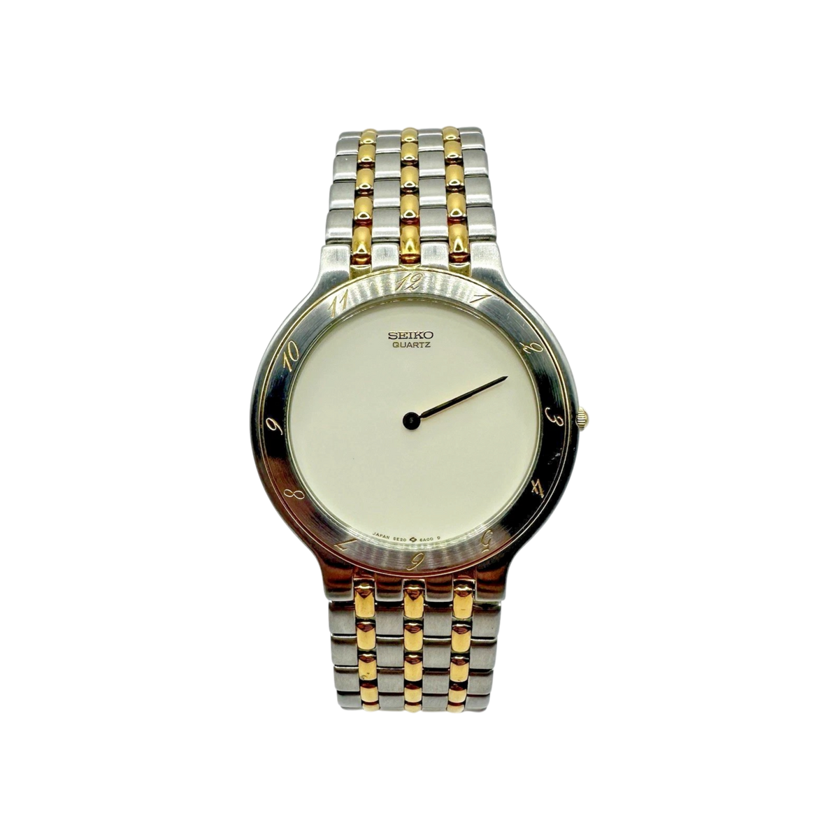 Orologio Uomo Seiko Quartz in Acciaio Satinato Bicolore Solo Tempo Quarzo Japan