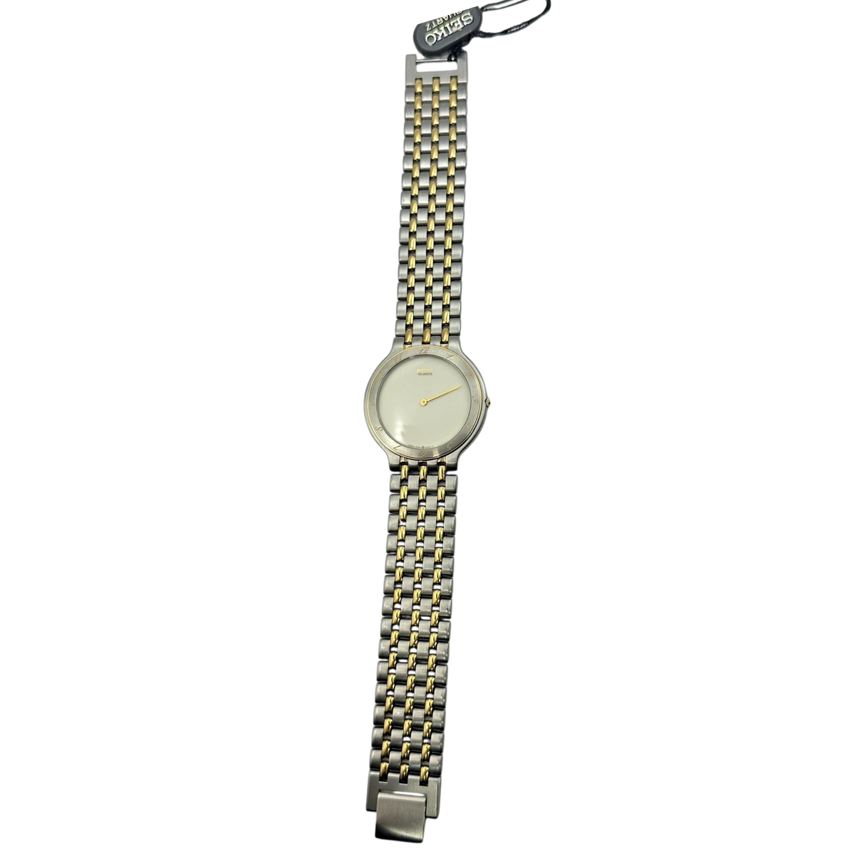 Orologio Uomo Seiko Quartz in Acciaio Satinato Bicolore Solo Tempo Quarzo Japan