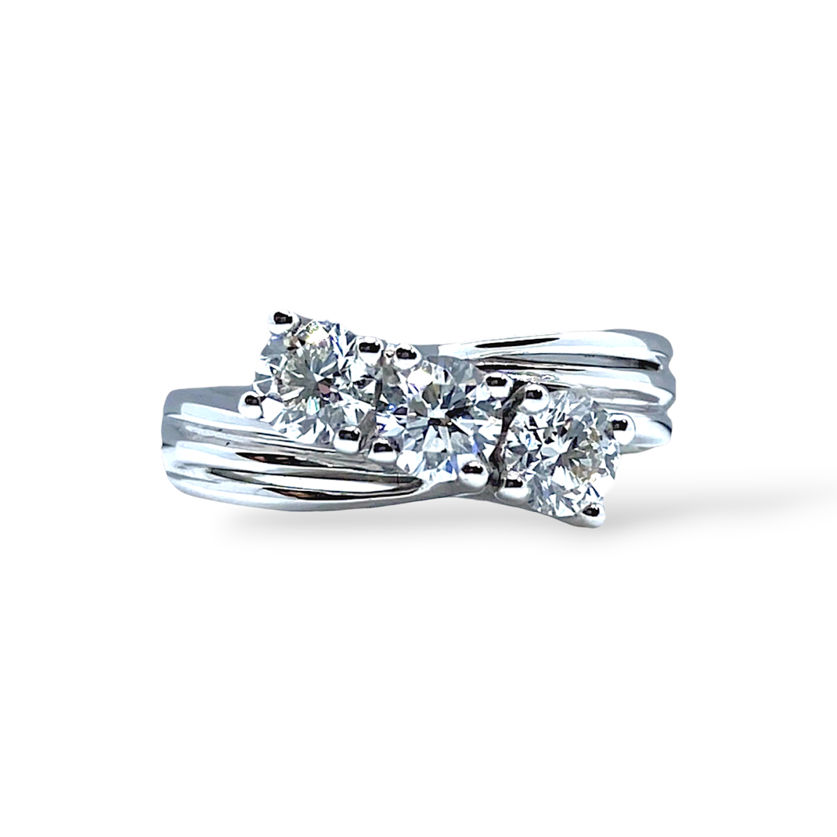 Anello Crivelli Trilogy in Oro 18KT 18KT e Diamanti Ct 1.15 G-SI