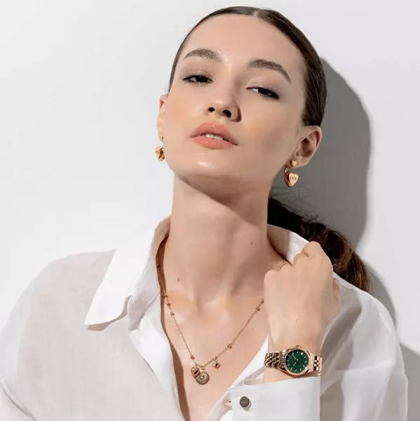 Orecchini a Cuore Donna Liu-Jo in Acciaio Dorato