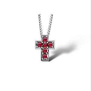 collana croce rubini