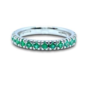 anello veretta con smeraldi