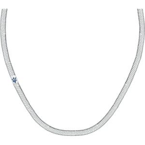 collana da uomo del brand maserati della collezione jewels realizzata in acciaio modello snake piattina