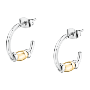 orecchini a cerchio da donna del brand Morellato della collezione colori realizzati in acciaio dorato con chiusura a farfallina