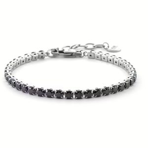 bracciale uomo tennis cesare paciotti 4us in acciaio e zirconi 4ubr6350