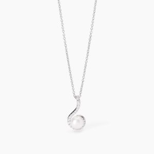collana mabina sinfonia in argento con zirconi e perla 553701