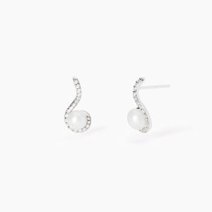 orecchini mabina sinfonia in argento con zirconi e perle 563778