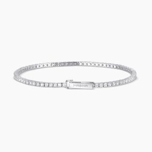 bracciale tennis mabina in argento