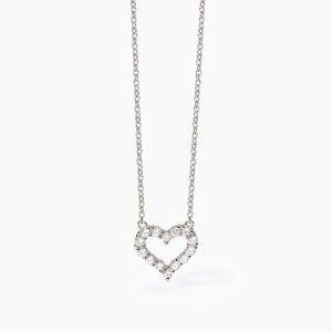 collana con cuore mabina in argento e zirconi - 553681